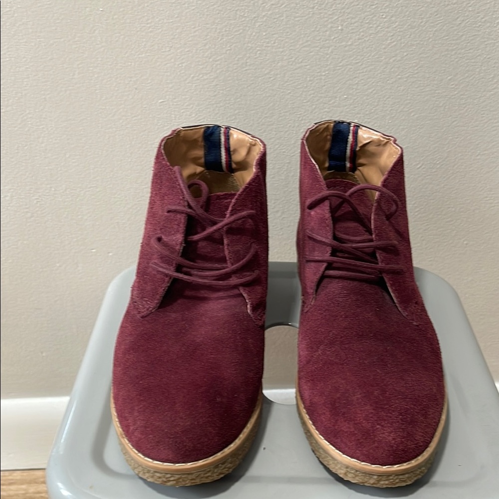 Women’s Burgundy Suede Chukka Boots